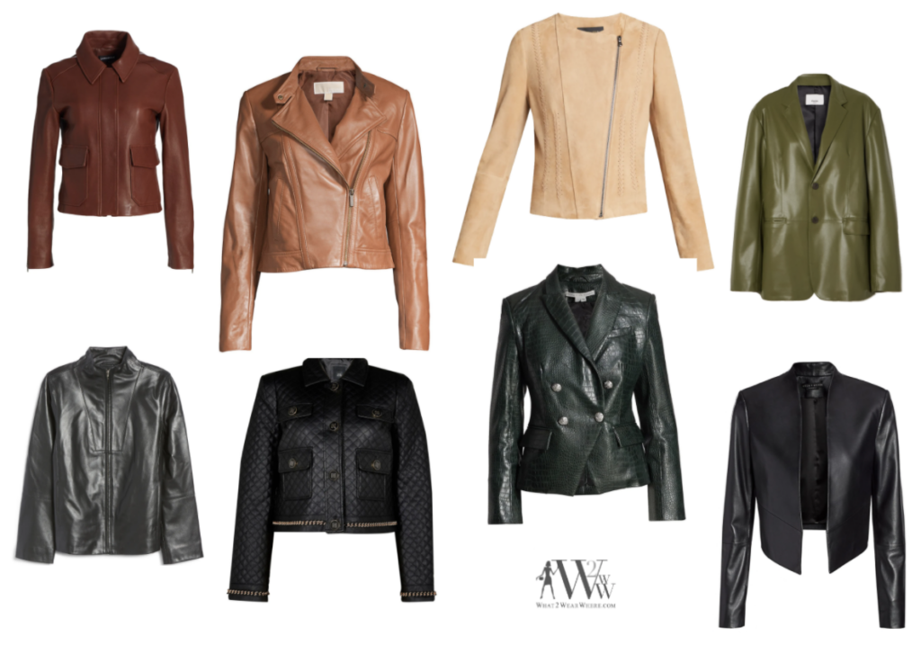 Karen Klopp picks the best leather jackets for fall 2021. 