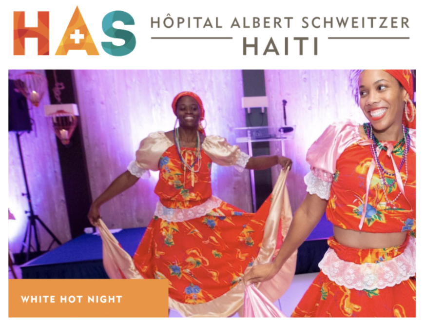 White hot party.  Hospital albert schweitzer,  haiti 