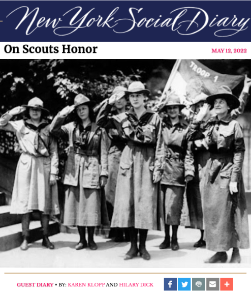 Girls Scout Luncheon.  Karen Klopp and Hilary Dick article for New York Social Diary, 
