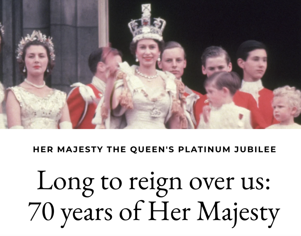 Queens Platinum Jubilee, Tatler Magazine 