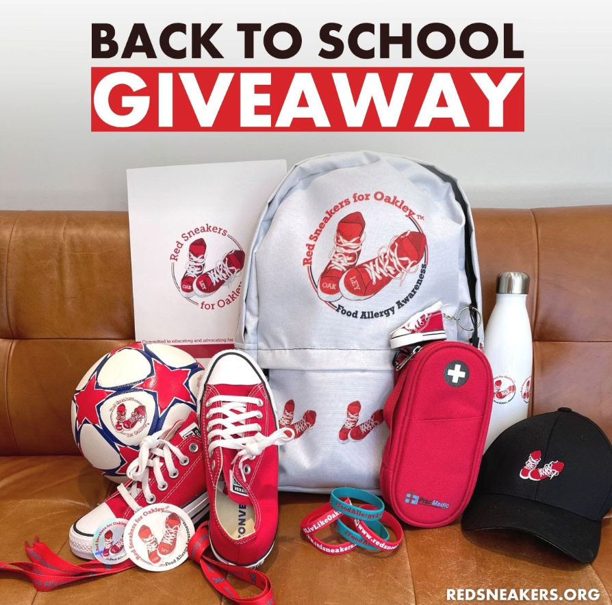 Red sneakers for oakley back to school giveaway