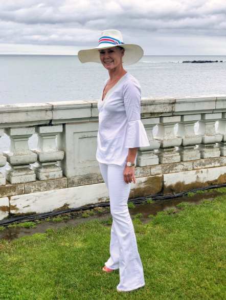 New York Social Diary Polo Hamptons, Christie Brinkley, what to wear polo match, Hilary at Newport Flower Show 