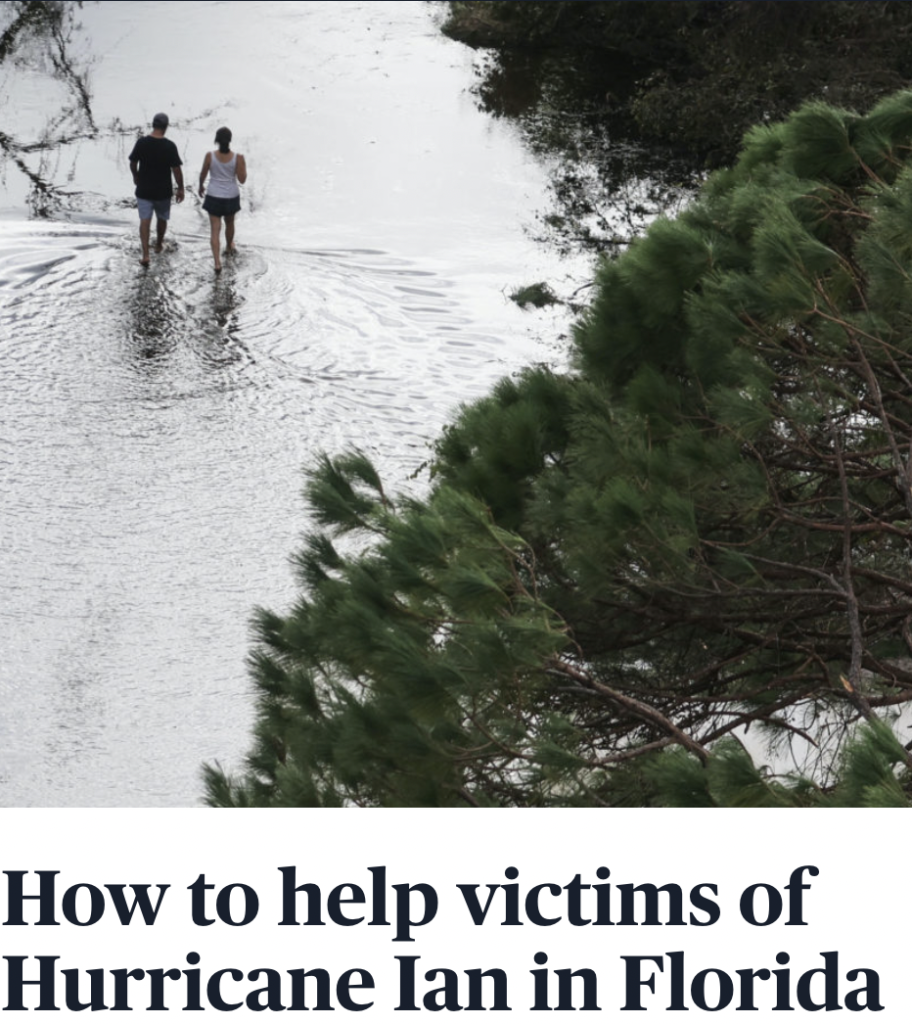 How to help victims of Hurrican Ian 