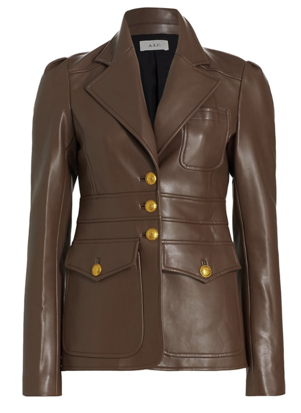 Karen Klopp select the best leather blazers. 