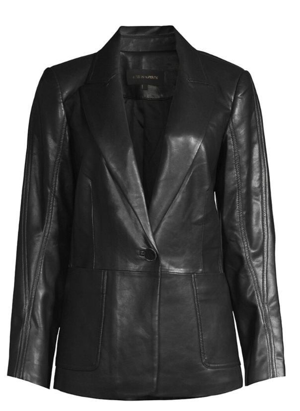Karen KLopp picks the best leather jackets for fall. 