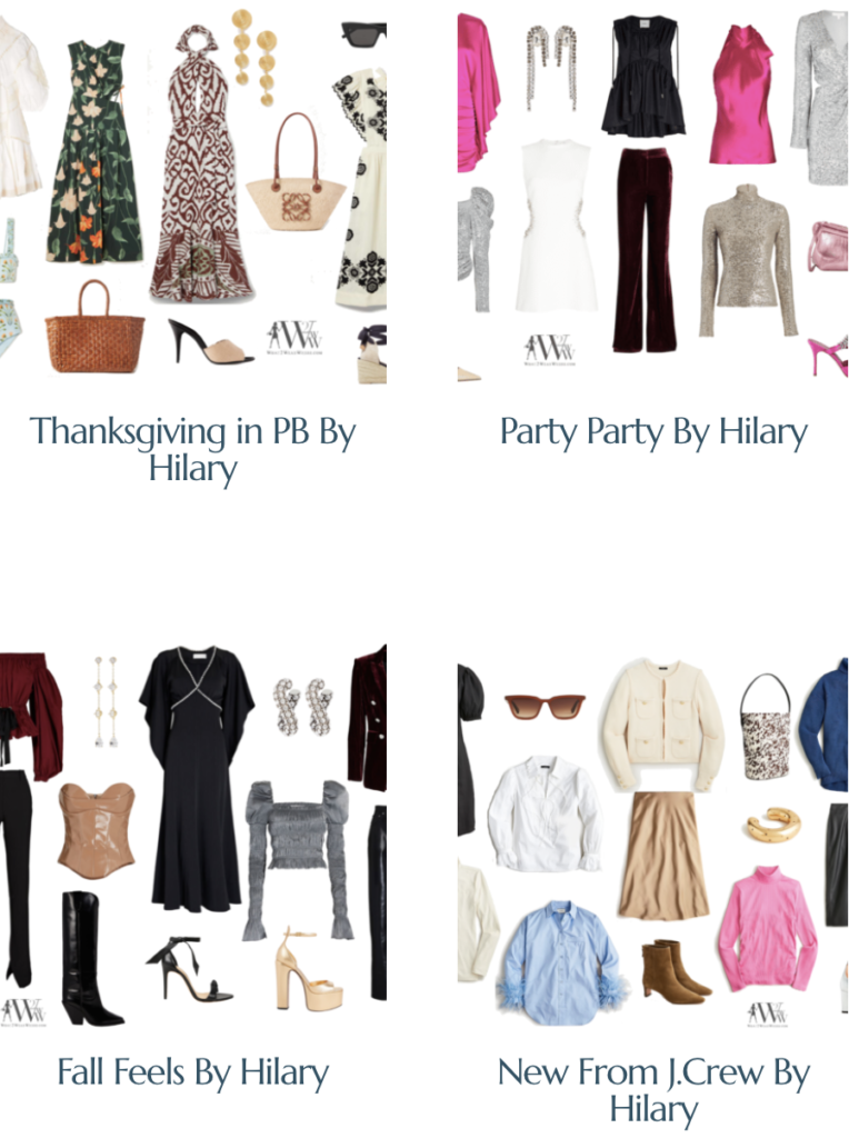 What to wear where, Hilary Dick top choices  for all seasons, shop Hilary recent fashion articles