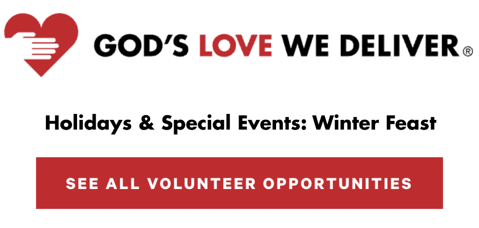 God's Love We Deliver, Volunteering 