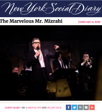 Karen Klopp and Hilary Dick article for New York Social Diary, New York The Marvelous Mr. Mizrahi at Carlyle.