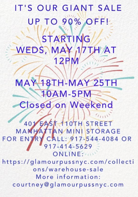 What to wear memorial day, Glamourpuss NYC Warehouse Sale. 