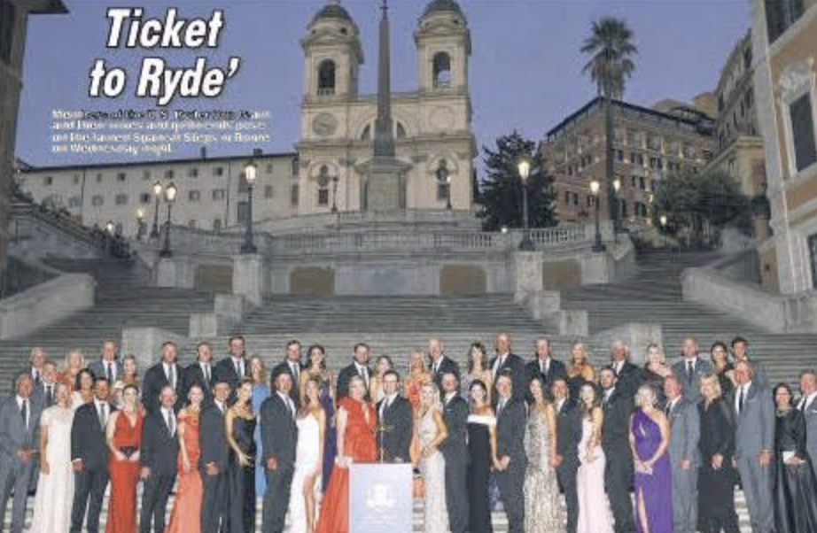 Ryder Cup Players on Steps of Rome