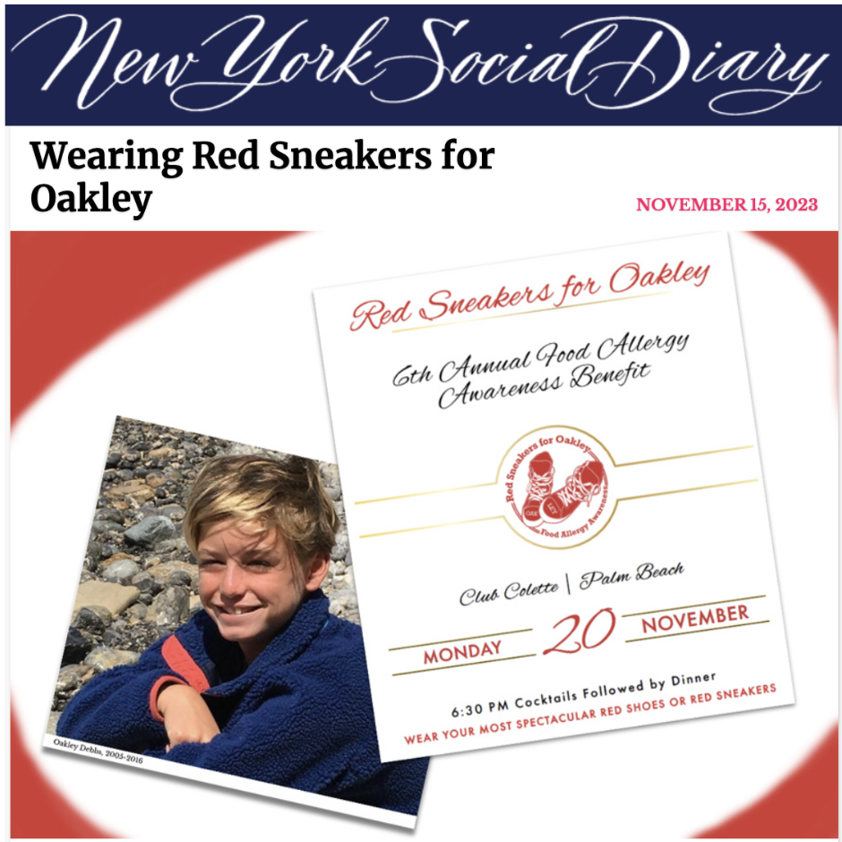 Red Sneakers for Oakley, Palm Beach, 
New York Social Diary, Karen Klopp & Hilary Dick