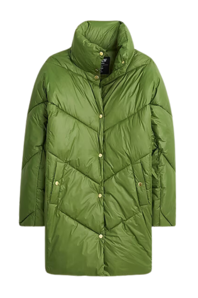 What to wear winter? Karen Klopps selection of puffer coats
J Crew