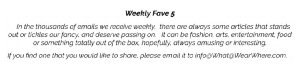 Weekly Fave 5 