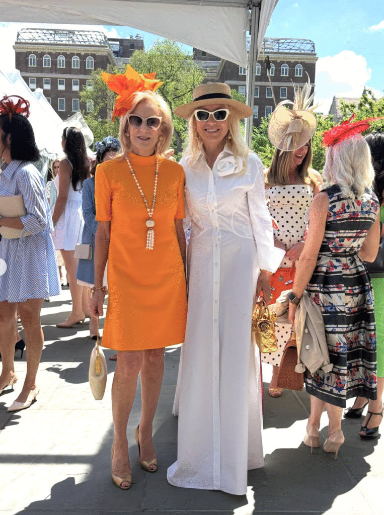 Karen Klopp, Janna Bullock, Central Park Conservancy Hat Lunch 2025