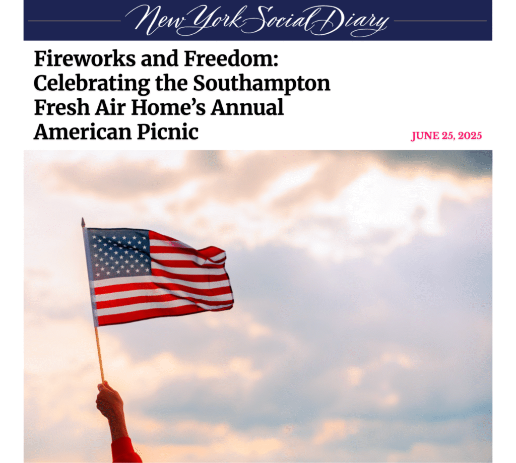 New York Social Diary, Guest Diary by What2WearWhere: Fireworks and Freedom: Celebrating Southhampton Fresh Air Home's Annual American Picnic