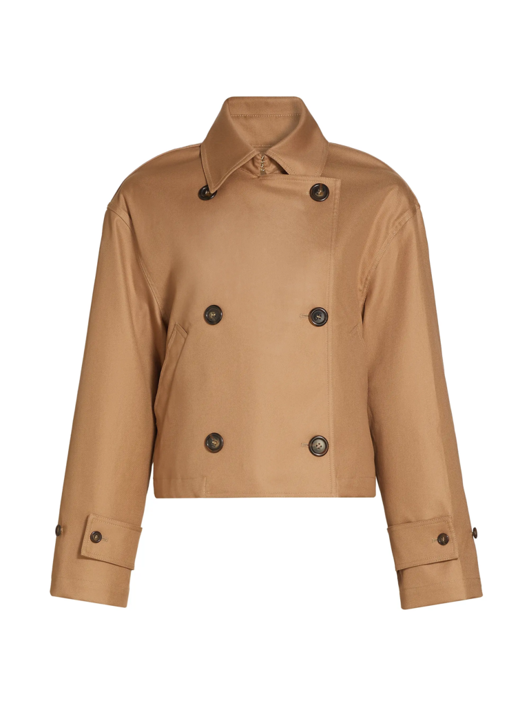 Brandon Maxwell Cropped Trench Coat SALE $568