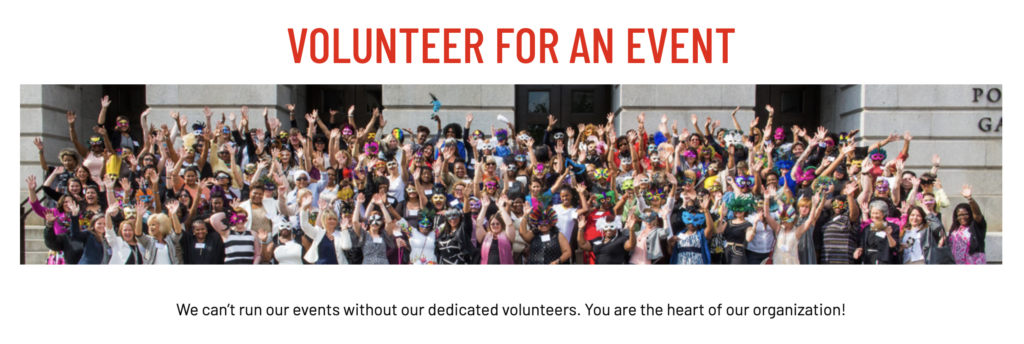 Volunteer for an event at Dress for Success 
