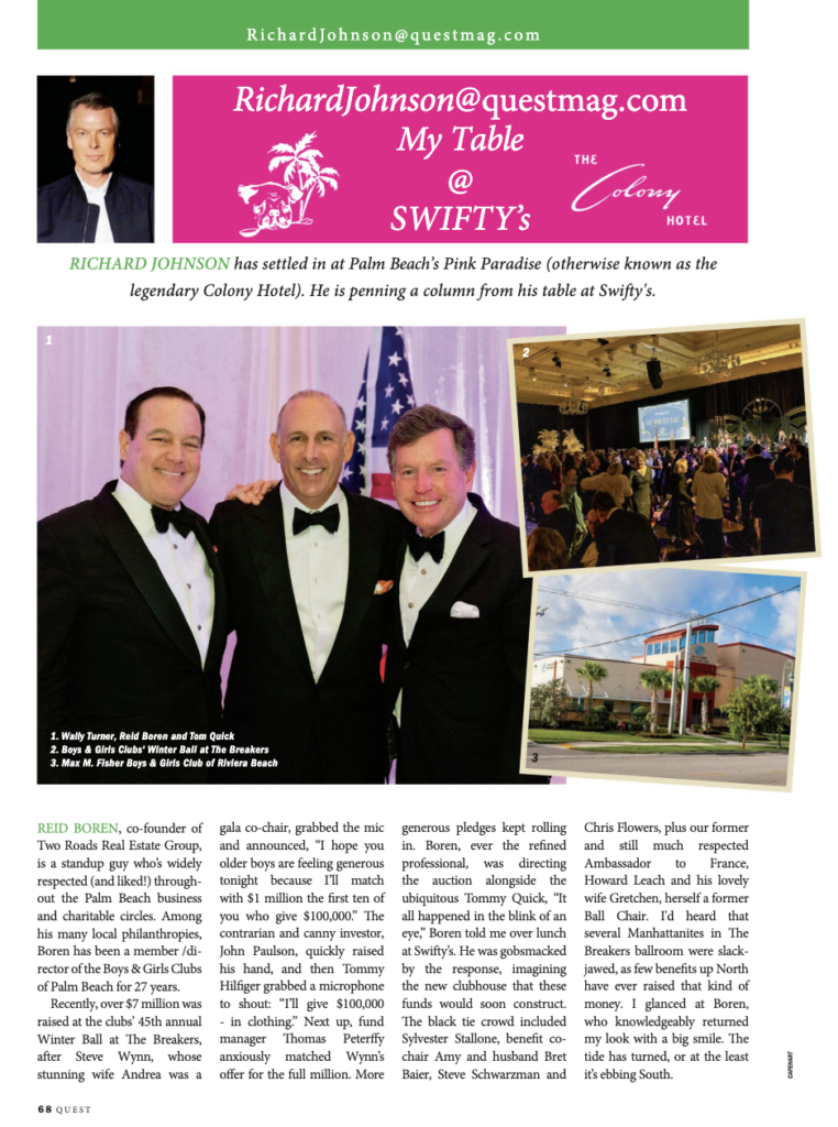 Quest Magazine, Richard Johnson, my table at swiftys.  
