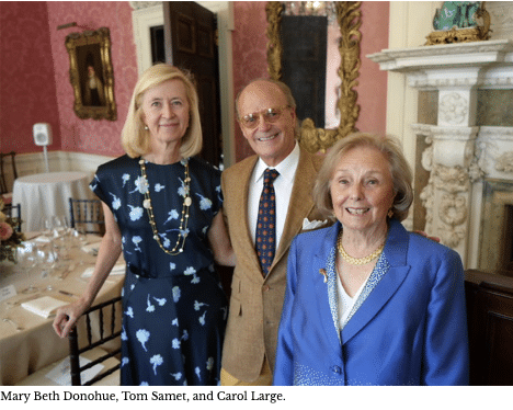 Mary Beth Donohue, Tom Samet, and Carol Large.